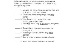 kaantasan ng pang uri worksheets for grade 6 advance otosection