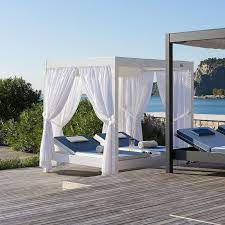 Outdoor cabana outdoor shade outdoor daybed outdoor furniture outdoor decor outdoor ideas patio design garden design pool houses. White Outdoor Patio Cabana Daybed Made In Italy For Sale At 1stdibs