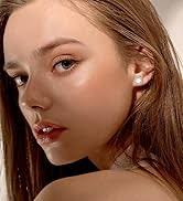 Amazon.com: PEARLOVE Pearl Earrings for Women 6MM Pearl Stud Earrings 925  Sterling Silver CZ Stud Women's Gift With Box…: Clothing, Shoes & Jewelry
