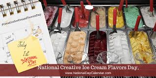 National peach ice cream day; National Creative Ice Cream Flavors Day July 1 National Day Calendar