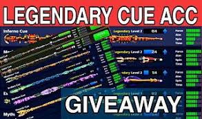 Play for pool coins and exclusive items. 8 Ball Pool Legendary Cue Account Giveaway Free Accounts Today In This Post I Am Going To Giveaway Very Great Account Pool Balls 8ball Pool Pool Cues