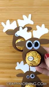 Make Some Adorable Little Ferrero Rocher Chocolate Reindeer Treats For Your Friends And Family Th Christmas Treats For Gifts Xmas Crafts Easy Christmas Crafts