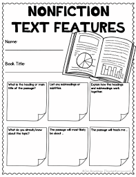 Nonfiction Text Features Charts Nonfiction Text Features Text Features First Grade Nonfiction Texts