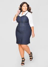 Sweetheart Jean Dress Plus Size Jean Dresses Ashley Stewart 010 Pa4553 Plus Size Fashion Fashion Trendy Outfits