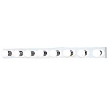 I love this fixture in my half bath, it's perfect! Thomas Lighting 8 Light Chrome Wall Vanity Light Sl74254 The Home Depot