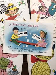 Birthday Wishes For Children S Cards 5 Children S Birthday Greeting Cards Unused Toy Activity Punch Out Vintage Birthday Greeting Cards Birthday Greetings Birthday Cheers