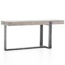 Urban Chic Defines The Bold Look Of The Garrison Beton Console Table A T Shaped Base Constructed Of Industrial Iron Brack Console Table Table Modern Furniture