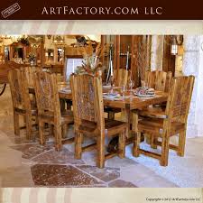 Rustic Country Dining Table With Matching Hand Carved Wooden Chairs Vintage Dining Table Rustic Kitchen Tables Country Dining Tables