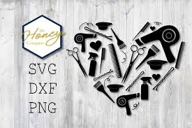 This free svg is inspired by those bff heart necklaces that i always used to get as a kid. Hair Stylist Svg Png Dxf Shears Comb Color Heart Cut Files 98446 Cut Files Design Bundles