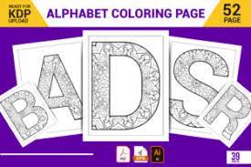Color the letter a and the apple, anchor, allig. Kids Coloring Book Alphabet Letter Kdp Grafico Por Nasim98 Creative Fabrica