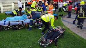 ✅ los participantes huelen a quemado , siguen el rastro del olor y oyen crepitar tras la puerta. Magen David Adom Realizo Un Simulacro De Emergencias En Chile Israel21c