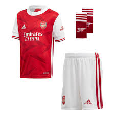 Polyester type of brand logo: Arsenal Fc 2020 21 Infants Home Kit Rebel Sport