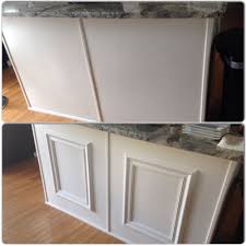 Dressing Up Your Kitchen Island With Large Picture Frames Or With Pre Made Wainscoting From Lowes Cheaper Option Kitchen Island Makeover Home Kitchens Home