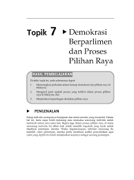 Tajuk ramalan sejarah 2 spm 2014. Topik 7 Demokrasi Berpalimen Dan Proses Pilihan Raya