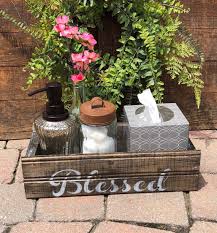 Blessed Farmhouse Style Crate Back Of Stool Crate Farmhouse Etsy Rustic Wood Box Farmhouse Style Box Farmhouse Decor