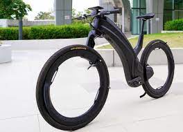 ホイール内には荷物を載せる スポークもハブも無いe bike reevo えん乗り 自転車のデザイン 電動アシスト自転車 ホイール