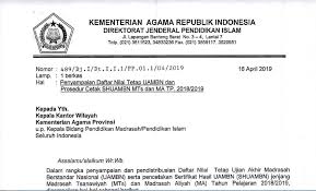 Check spelling or type a new query. Edaran Penyampain Daftar Nilai Tetap Uambn Dan Prosedur Cetak Shuambn Mts Dan Ma Tp 2018 2019 Admin Bawean