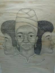 African American Black Man & Woman Portraits Stylized 8x10 in Keith Banner 