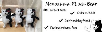 Nov 29, 2019 · the game plays a lot like an ace attorney game, with each sections revolving around a murder. Amazon Com Timsophia Boys Black White Bear Plush Doll Monokuma Bear 36cm For Girls Birthday Women Pillow Toy Home Decor Adornment Black White 36cm Toys Games