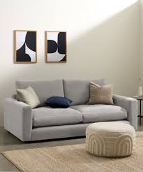Die eckigen füße aus eschenholz in eichefarben sind mit ihrer ausgestellten form typisch skandinavisch. Arni Dreisitzer Sofa Graues Strukturflechtwerk Made Com