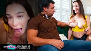 Rissa May seduces daddy with her natural tits