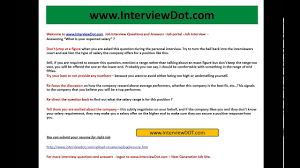 Cover letter with salary requirements example resume mysetlist co. Answering What Is Your Expected Salary Job Interview Question And Answer Youtube