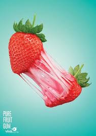 This Combination Of Fruit With Gum In One Image Is An Attempt To Convince The Consumer That The Gum Is Just Like T Ads Creative Creative Advertising Fruit Gums