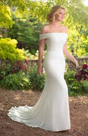 Essense D2717 Off The Shoulder Wedding Dress Price 1299 In 2020 Essense Of Australia Wedding Dresses Wedding Dress Prices Wedding Dresses