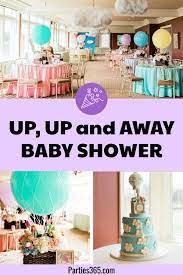 Up Up And Away Baby Shower Theme Ideas In 2021 Hot Air Balloon Baby Shower Hot Air Balloon Baby Shower Theme Baby Shower Theme Decorations