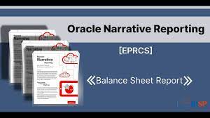 Balance Sheet Report Using Narrative Reporting Narrative Reporting Tut Narrator Cash Flow Oracle