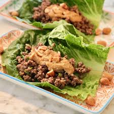 Spicy Ground Beef Cabbage Wraps With Peanut Sauce Recipe Ground Beef And Cabbage Ground Beef Cabbage Wraps