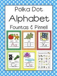 Fountas Pinnell Aligned Polka Dot Alphabet Letter Sound