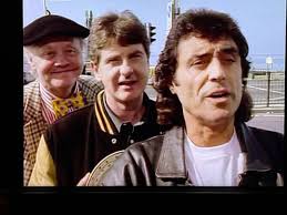 Alan Brazil, Norman Whiteside and Mark Hughes at the seaside 1985