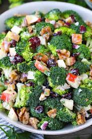 Broccoli Salad With Apples Walnuts And Cranberries