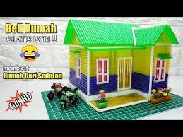 Kerajinan Dari Sedotan Membuat Rumah Dari Sedotan Plastik Crafts From Plastic Straws Youtube Di 2020 Kreatif Sedotan Kerajinan