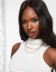 Trendyol high neck crop top in ecru