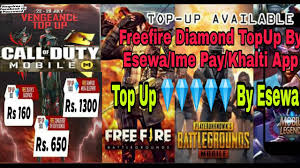 Free fire, those are through free fire application, a voucher games, top up site games and also through the cellphone operator. How To Topup Diamonds By Esewa Imepay Khalti App Debit Card In Freefire Free Fire Topup In Nepal Youtube