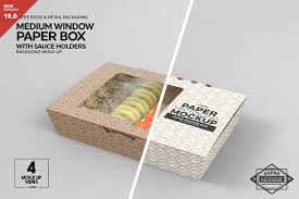 Find & download free graphic resources for box mockup. Paper Window Sushi Box Medium Mockup Box Mockup Free Packaging Mockup Branding Mockups