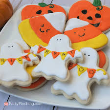 Cute Halloween Sugar Cookies Decorated With Royal Icing Ghost Banner Cookies Halloween Sugar Cookies Decorated Sugar Cookies Decorated Halloween Sugar Cookies