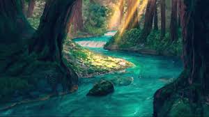 Images of dark rainy anime background. Fantasy Forest River Live Wallpaper Wallpaperwaifu