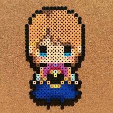 Hama Beads Anna La Reine Des Neiges Perles Hama Perle Hama Modele Motifs Perles Hama