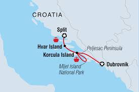 Detailed road map of the croatian coast. Explore Croatia Intrepid Travel