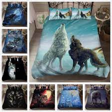 1 duvet cover + 2 pillow cases. Buy Animal Wolf Bedding Set 3d Printed Moon And Wolf Duvet Cover White Wolf Comforter Cover Set No Comforter At Affordable Prices Price 45 Usd Free Shipping Real Reviews With Photos Joom