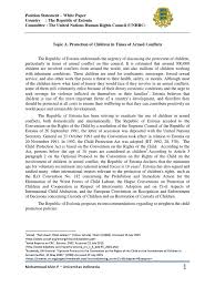 Mun position paper is a key part of getting ready for a mun conference. Position Paper Of Estonia Unhrc Nationality Children S Rights