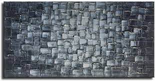 You'll find modern wall art prints, canvas wall art with inspirational quotes and prints with unique textures and graphics. Buy Textured Abstract Squares Canvas Wall Art Hand Painted Modern Silver Oil Painting For Decoration Ready To Hang 48x24inch Online In Turkey B0782nf3pb