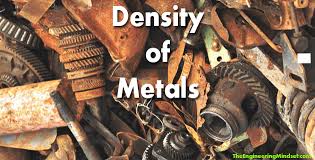 Density Of Metals The Engineering Mindset