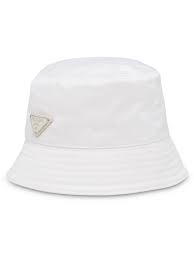 Prada Logo Plaque Bucket Hat Farfetch Prada White Prada Bag Polyvore