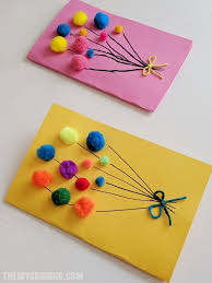 Granted, i'm an editor with a greeting card company. Pom Pom Balloons Birthday Card The Joy Of Sharing
