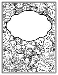 Material is not intended for children. Flowers Swirls Paisley Spring Binder Cover And Spines Coloring Pages