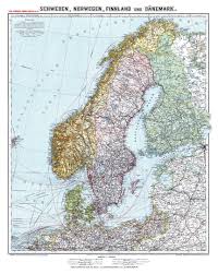This map was created by a user. Historische Karte Schweden Norwegen Finnland Und Danemark Um 1910 Gerollt Historische Landkarten Historical Maps